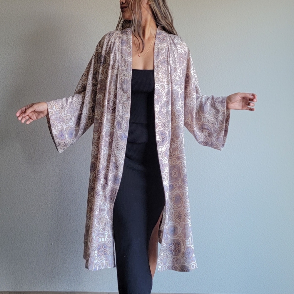 Olivaceous Boho Kimono Beach Coverup
